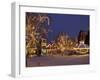 Gazebo and Main Street at Christmas, Leavenworth, Washington, USA-Jamie & Judy Wild-Framed Photographic Print