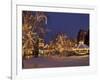 Gazebo and Main Street at Christmas, Leavenworth, Washington, USA-Jamie & Judy Wild-Framed Photographic Print