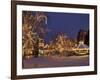 Gazebo and Main Street at Christmas, Leavenworth, Washington, USA-Jamie & Judy Wild-Framed Photographic Print