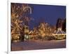 Gazebo and Main Street at Christmas, Leavenworth, Washington, USA-Jamie & Judy Wild-Framed Photographic Print