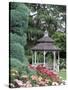 Gazebo and Roses in Bloom at the Woodland Park Zoo Rose Garden, Washington, USA-null-Stretched Canvas