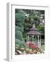 Gazebo and Roses in Bloom at the Woodland Park Zoo Rose Garden, Washington, USA-null-Framed Photographic Print