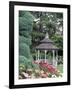 Gazebo and Roses in Bloom at the Woodland Park Zoo Rose Garden, Washington, USA-null-Framed Photographic Print