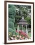 Gazebo and Roses in Bloom at the Woodland Park Zoo Rose Garden, Washington, USA-null-Framed Photographic Print