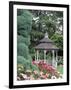 Gazebo and Roses in Bloom at the Woodland Park Zoo Rose Garden, Washington, USA-null-Framed Photographic Print