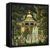 Gazebo in Central Park-Edward Middleton Manigault-Framed Stretched Canvas