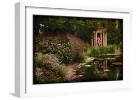 Gazebo on the Pond-Kevin Calaguiro-Framed Art Print