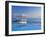 Gazebo Reflecting on Pool with Sea in Background, Long Island, Bahamas-Kent Foster-Framed Photographic Print