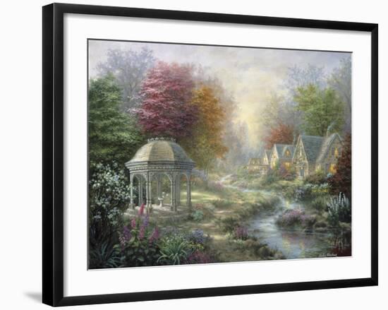 Gazebo Village-Nicky Boehme-Framed Giclee Print