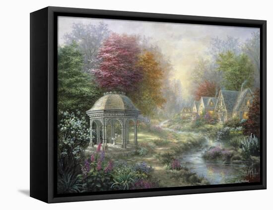 Gazebo Village-Nicky Boehme-Framed Stretched Canvas