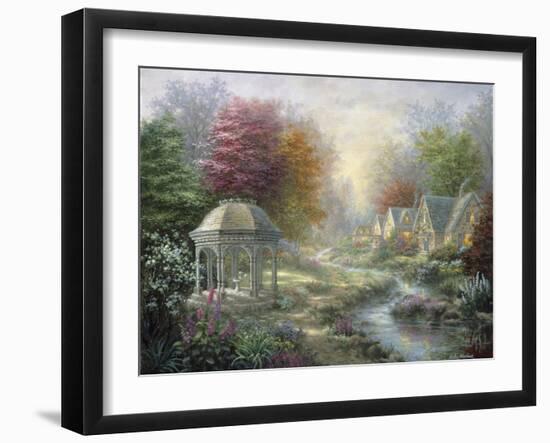 Gazebo Village-Nicky Boehme-Framed Giclee Print