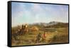 Gazelle Hunt in Chott El-Hodna, 1856-Eugene Fromentin-Framed Stretched Canvas