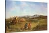 Gazelle Hunt in Chott El-Hodna, 1856-Eugene Fromentin-Stretched Canvas