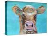 Gazing Cow 1-Doris Charest-Stretched Canvas