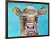 Gazing Cow 1-Doris Charest-Framed Art Print