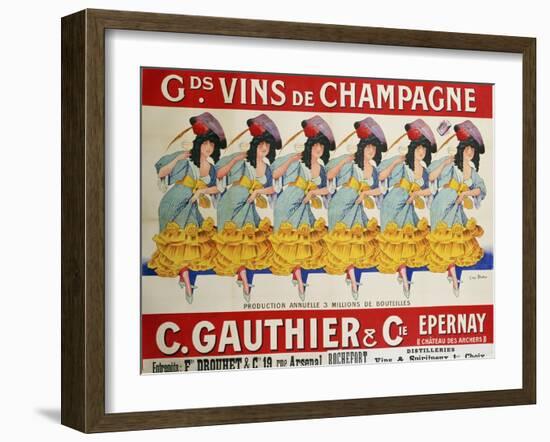 Gds Vins de Champagne, circa 1910-Casimir Brau-Framed Giclee Print