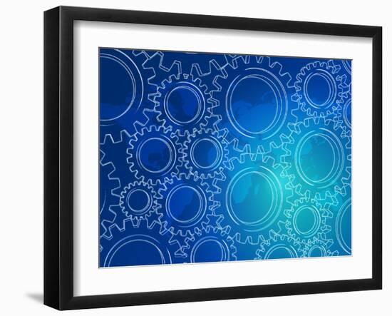 Gear and World-marinini-Framed Art Print