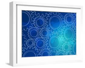 Gear and World-marinini-Framed Art Print