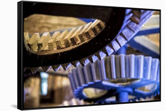 Gear of an Old Water Mill-Bernd Wittelsbach-Framed Stretched Canvas