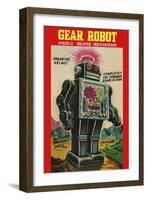 Gear Robot-null-Framed Art Print