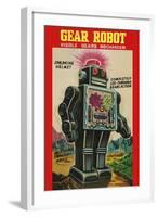 Gear Robot-null-Framed Art Print