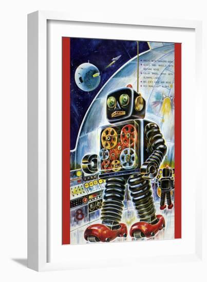 Gear Robot-null-Framed Art Print