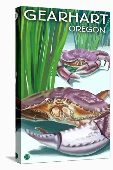 Gearhart, Oregon - Dungeness Crab-Lantern Press-Stretched Canvas