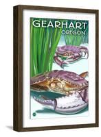 Gearhart, Oregon - Dungeness Crab-Lantern Press-Framed Art Print