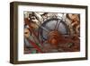 Gears And Pulleys-null-Framed Art Print