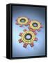 Gears Composed of Molecules-null-Framed Stretched Canvas