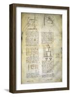 Gears, from Codex Ashburnham 361-Leonardo da Vinci-Framed Giclee Print