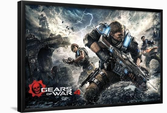 Gears Of War 4- Key Art-null-Framed Poster