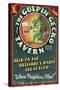 Gecko Tavern - Vintage Sign-Lantern Press-Stretched Canvas