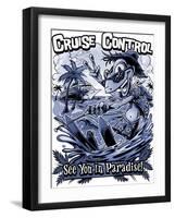 Gecko Water Skiing-FlyLand Designs-Framed Giclee Print