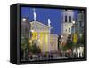 Gedimino Bell Tower and Cathedral, Vilnius, Lithuania-Peter Adams-Framed Stretched Canvas