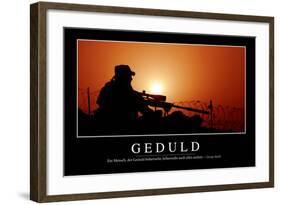 Geduld: Motivationsposter Mit Inspirierendem Zitat-null-Framed Photographic Print