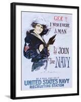 Gee!! I Wish I Were a Man, c.1918-Howard Chandler Christy-Framed Art Print