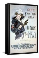 Gee!! I Wish I were a Man, circa 1918-Howard Chandler Christy-Framed Stretched Canvas