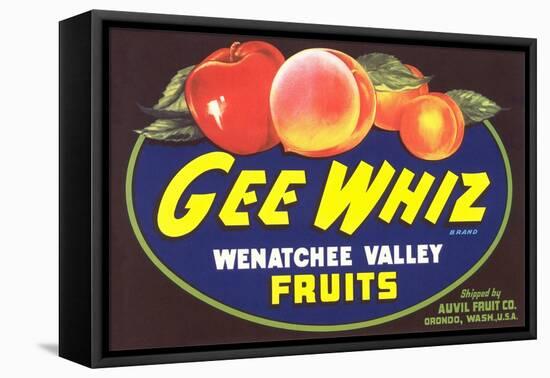 Gee Whiz Label-null-Framed Stretched Canvas