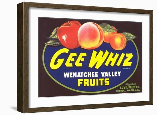 Gee Whiz Label-null-Framed Art Print