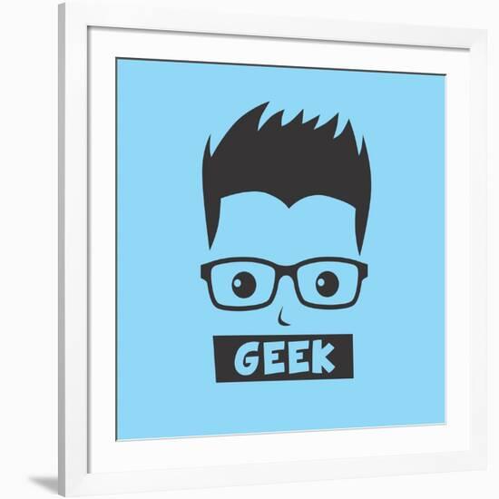 Geek Cartoon Character-vector1st-Framed Art Print