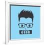 Geek Cartoon Character-vector1st-Framed Art Print