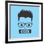 Geek Cartoon Character-vector1st-Framed Art Print