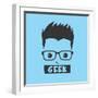 Geek Cartoon Character-vector1st-Framed Art Print