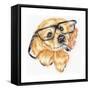 Geek Pup-Karen Middleton-Framed Stretched Canvas