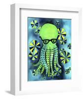 Geeky Octopus-My Zoetrope-Framed Art Print