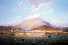 Hobart Town with Mount Wellington, Tasmania-Geelmuyden Bull Knud-Framed Stretched Canvas