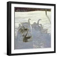 Geese Against the Light-Timothy Easton-Framed Giclee Print