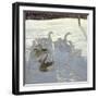 Geese Against the Light-Timothy Easton-Framed Giclee Print