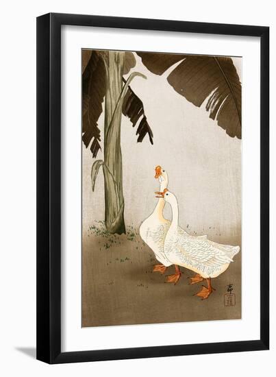 Geese and Banana Tree-Koson Ohara-Framed Giclee Print
